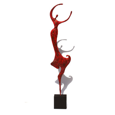 Sculpture titled "Danseuse rouge en v…" by Vanessa Renoux, Original Artwork, Paper