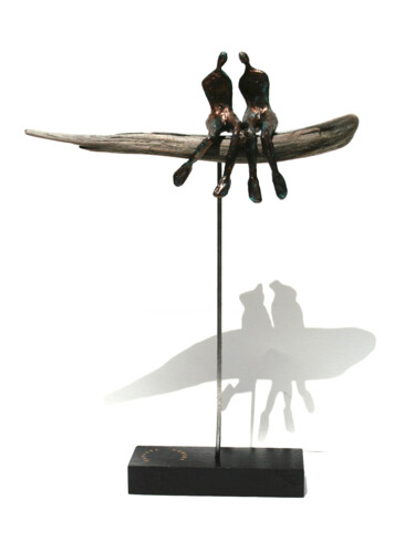 Skulptur mit dem Titel "Couple amoureux en…" von Vanessa Renoux, Original-Kunstwerk, Papier