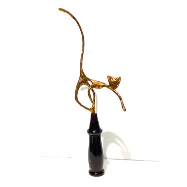 Scultura intitolato "Sculpture de chat s…" da Vanessa Renoux, Opera d'arte originale, Carta