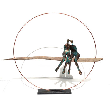 Escultura titulada "Sérénité, Couple am…" por Vanessa Renoux, Obra de arte original, Papel