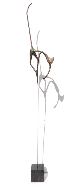 Rzeźba zatytułowany „Sculpture chat Equi…” autorstwa Vanessa Renoux, Oryginalna praca, Papier