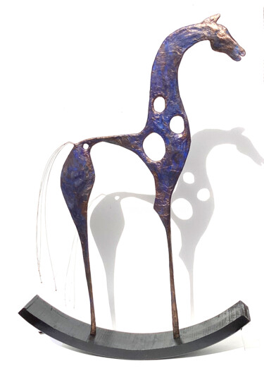 Skulptur mit dem Titel "Cheval à bascule" von Vanessa Renoux, Original-Kunstwerk, Papier
