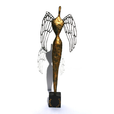 Escultura titulada "Petit Ange gardien…" por Vanessa Renoux, Obra de arte original, Papel