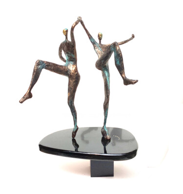 Sculpture intitulée "Deux danseurs à la…" par Vanessa Renoux, Œuvre d'art originale, Papier