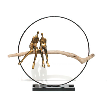 Skulptur mit dem Titel "Confidences, sculpt…" von Vanessa Renoux, Original-Kunstwerk, Metalle