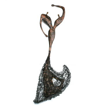 Scultura intitolato "Flamenco- sculpture…" da Vanessa Renoux, Opera d'arte originale, Metalli