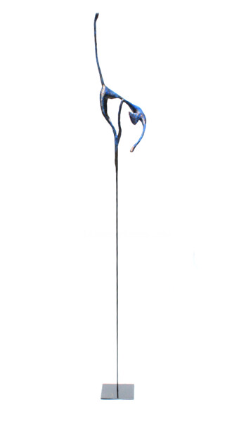 Scultura intitolato "Lazuli- sculpture c…" da Vanessa Renoux, Opera d'arte originale, Metalli