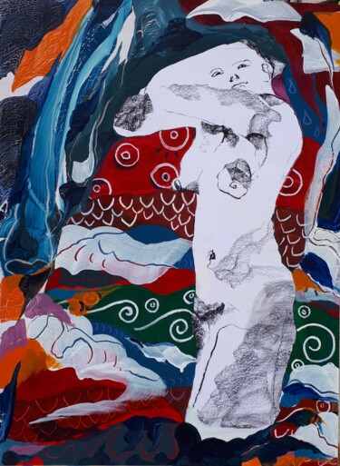 Pittura intitolato "Debout" da Vanessa Taverne, Opera d'arte originale, Acrilico