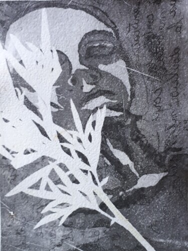 Printmaking titled "visage 2" by Vanessa Taverne, Original Artwork, Engraving