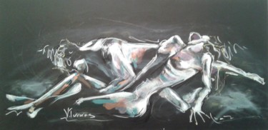 Painting titled "charnelle" by Vanessa Terreros, Original Artwork, Acrylic