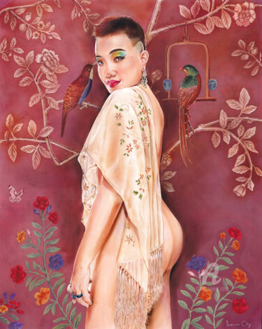 Картина под названием "Love Series - Whisp…" - Vanessa Chyi, Подлинное произведение искусства, Пастель