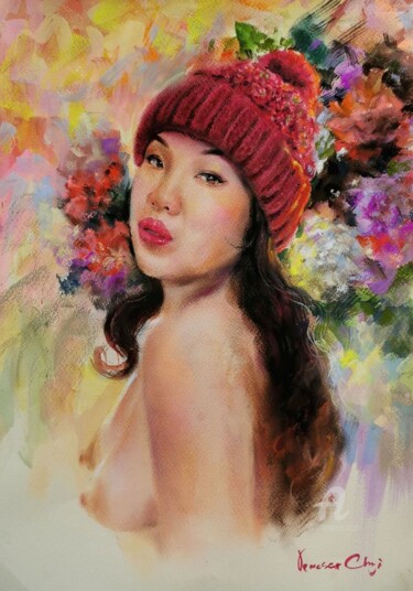 Painting titled "Love Series : Wish…" by Vanessa Chyi, Original Artwork, Watercolor