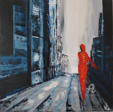 Painting titled "Exile" by Vanessa Hénon (WARNIER), Original Artwork, Acrylic