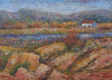 Painting titled "landscape" by Demetra Vanezi Liasou, Original Artwork