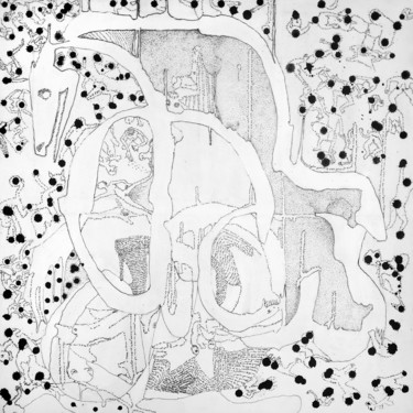 What do you need? Disegno intitolato "What do you need?" da Evangelos Papapostolou, Opera d'arte originale, Inchiostro