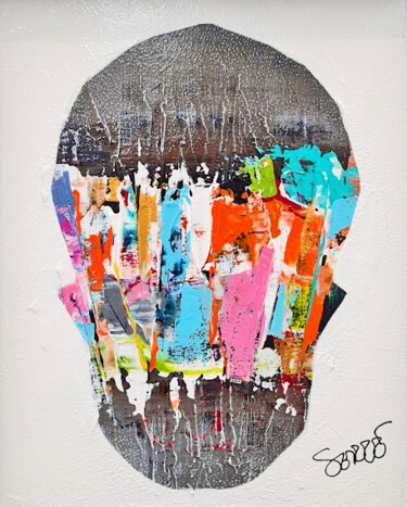 Malarstwo zatytułowany „Il cranio standing…” autorstwa Abstract Paintings Serge, Oryginalna praca, Akryl