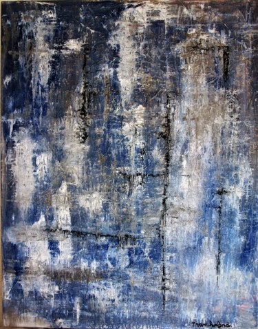 Peinture intitulée "azul" par T.Van.Hooland, Œuvre d'art originale, Acrylique