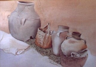 Pintura intitulada "Old jars" por Vani Ghougassian, Obras de arte originais