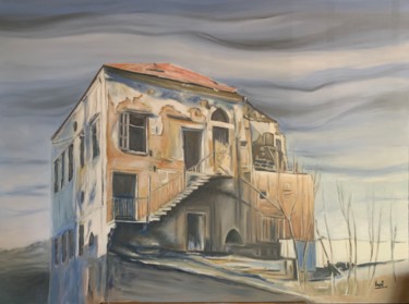 Malerei mit dem Titel "House in Beirut." von Vani Ghougassian, Original-Kunstwerk, Öl