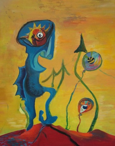 Painting titled "Balooning" by Vania, Original Artwork