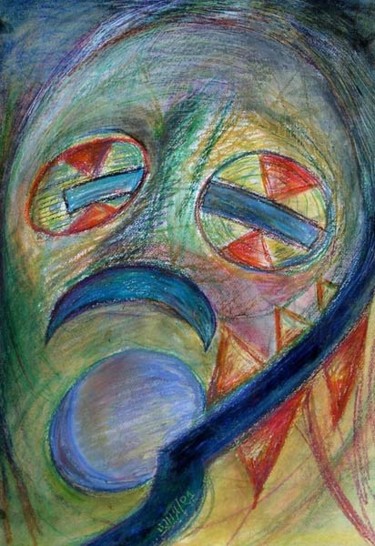 Painting titled "Mask3" by Vania, Original Artwork