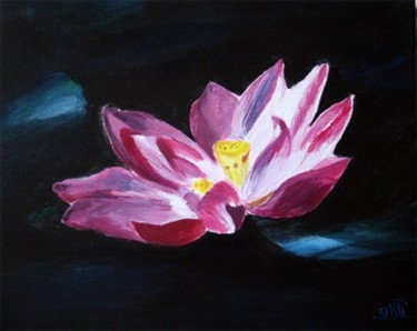 Painting titled "Lotus" by Vania, Original Artwork