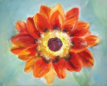 Painting titled "Flower" by Vania, Original Artwork