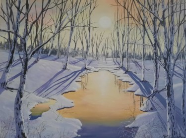 Ζωγραφική με τίτλο "winter" από Vania Petrova, Αυθεντικά έργα τέχνης, Λάδι