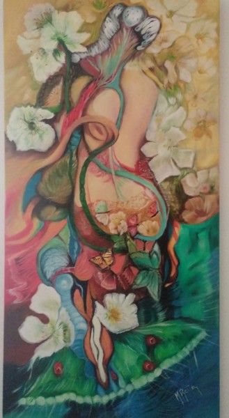 Natura e umanità Pintura titulada "Natura e umanità" por Marisa Retta, Obra de arte original, Oleo Montado en Panel de madera