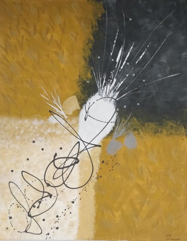 Peinture intitulée "Explosion de lumière" par Sylvia Lacroix, Œuvre d'art originale, Acrylique