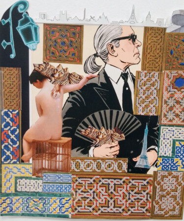 Collages intitolato "Karl" da Vanitas-Editions, Opera d'arte originale, Collages