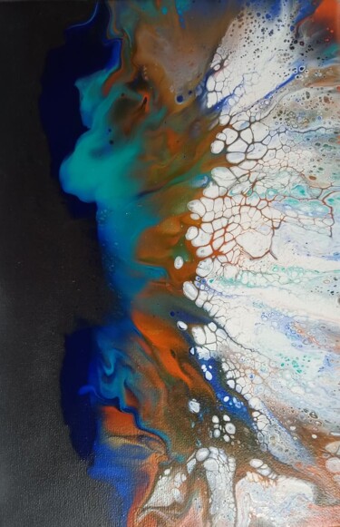 Ζωγραφική με τίτλο "Explosion of colours" από Vanja Zanze, Αυθεντικά έργα τέχνης, Ακρυλικό