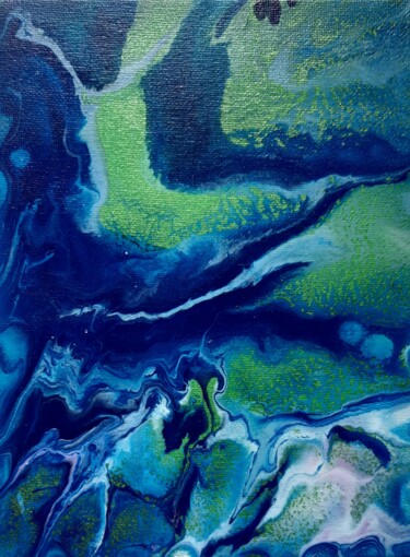 Painting titled "Blue vision" by Vanja Zanze, Original Artwork, Acrylic