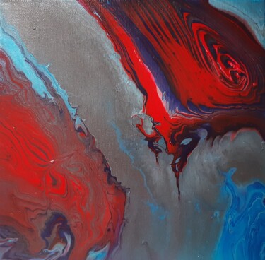 Schilderij getiteld "Lava" door Vanja Zanze, Origineel Kunstwerk, Acryl