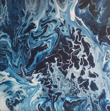 Peinture intitulée "Blue motion" par Vanja Zanze, Œuvre d'art originale, Acrylique