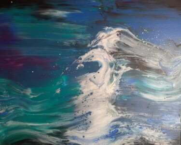 Peinture intitulée "Waves" par Vanja Zanze, Œuvre d'art originale, Acrylique