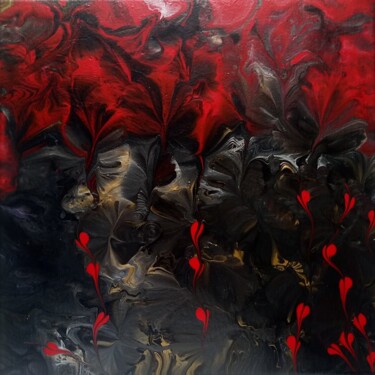 "Dramatic red" başlıklı Tablo Vanja Zanze tarafından, Orijinal sanat, Akrilik