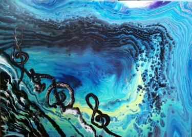 Peinture intitulée "Sea melody" par Vanja Zanze, Œuvre d'art originale, Acrylique