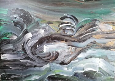 Malerei mit dem Titel "Wild Sea" von Vanja Zanze, Original-Kunstwerk, Acryl