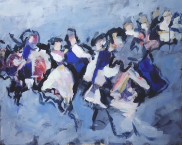 Painting titled "Alors on danse..." by Pierre Vanmansart, Original Artwork, Acrylic