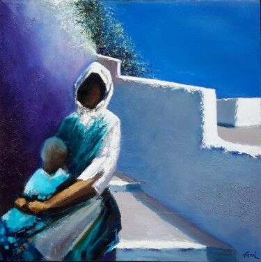 Pittura intitolato "Maternità greca" da Vanni 3.14, Opera d'arte originale, Olio
