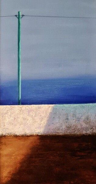 Painting titled "La terrazza" by Vanni 3.14, Original Artwork, Acrylic Mounted on Wood Stretcher frame