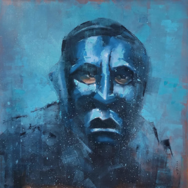 Mamuthone - Nie { Neve } Pintura titulada "Mamuthone - Nie { N…" por Vanni Rocca, Obra de arte original, Oleo Montado en Bastidor standard