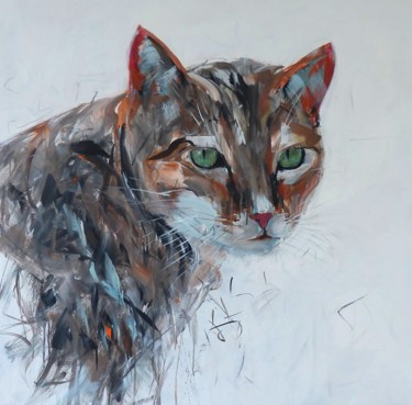 Pittura intitolato "cat-2.jpg" da Vanni Boaretto, Opera d'arte originale, Acrilico