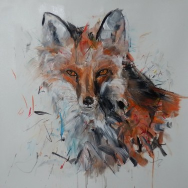 Pittura intitolato "fox-50x50.jpg" da Vanni Boaretto, Opera d'arte originale