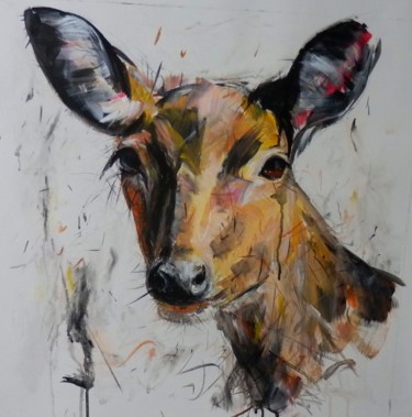 Pittura intitolato "deer.jpg" da Vanni Boaretto, Opera d'arte originale