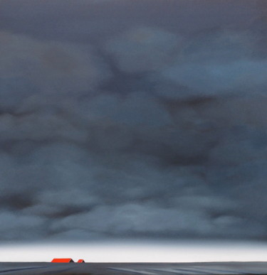 Картина под названием "Stormy weather" - Nelly Van Nieuwenhuijzen, Подлинное произведение искусства, Акрил Установлен на Дер…