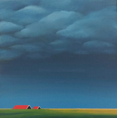 Malarstwo zatytułowany „Sunshine after the…” autorstwa Nelly Van Nieuwenhuijzen, Oryginalna praca, Akryl Zamontowany na Drew…