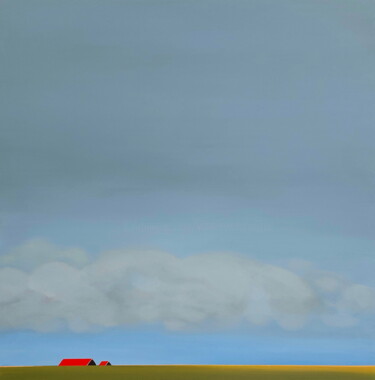 Pintura titulada "Polder in Zeeland (…" por Nelly Van Nieuwenhuijzen, Obra de arte original, Acrílico Montado en Bastidor de…