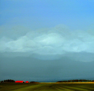 Peinture intitulée "Dutch landscape" par Nelly Van Nieuwenhuijzen, Œuvre d'art originale, Acrylique